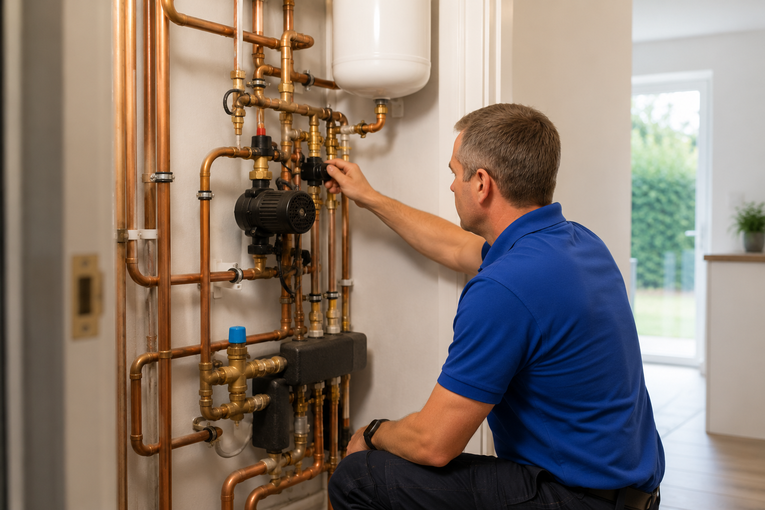 Booster pump replacement and plumbing